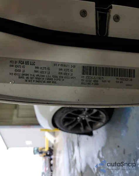 2020 Dodge Charger Scat Pack из США, поврежденный, VIN 2C3CDXGJ5LH156175